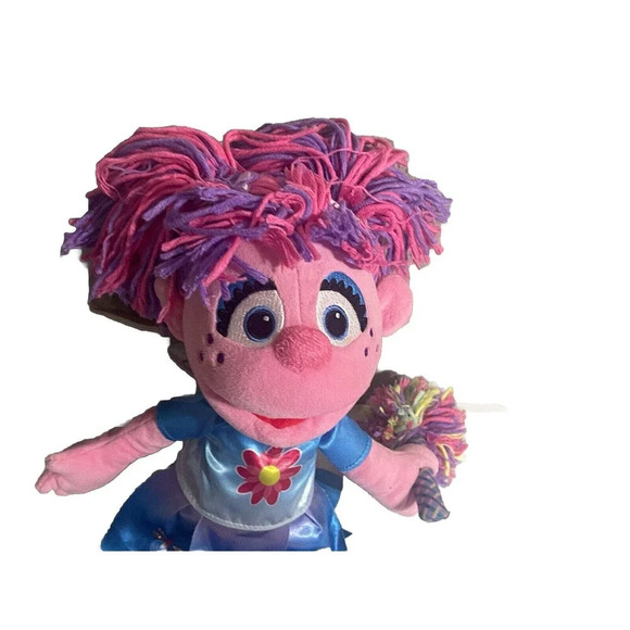 Flower ABBY CADABBY Pink Plush Sesame Street Place 13” Stuffed Toy RARE - Picture 3 of 16